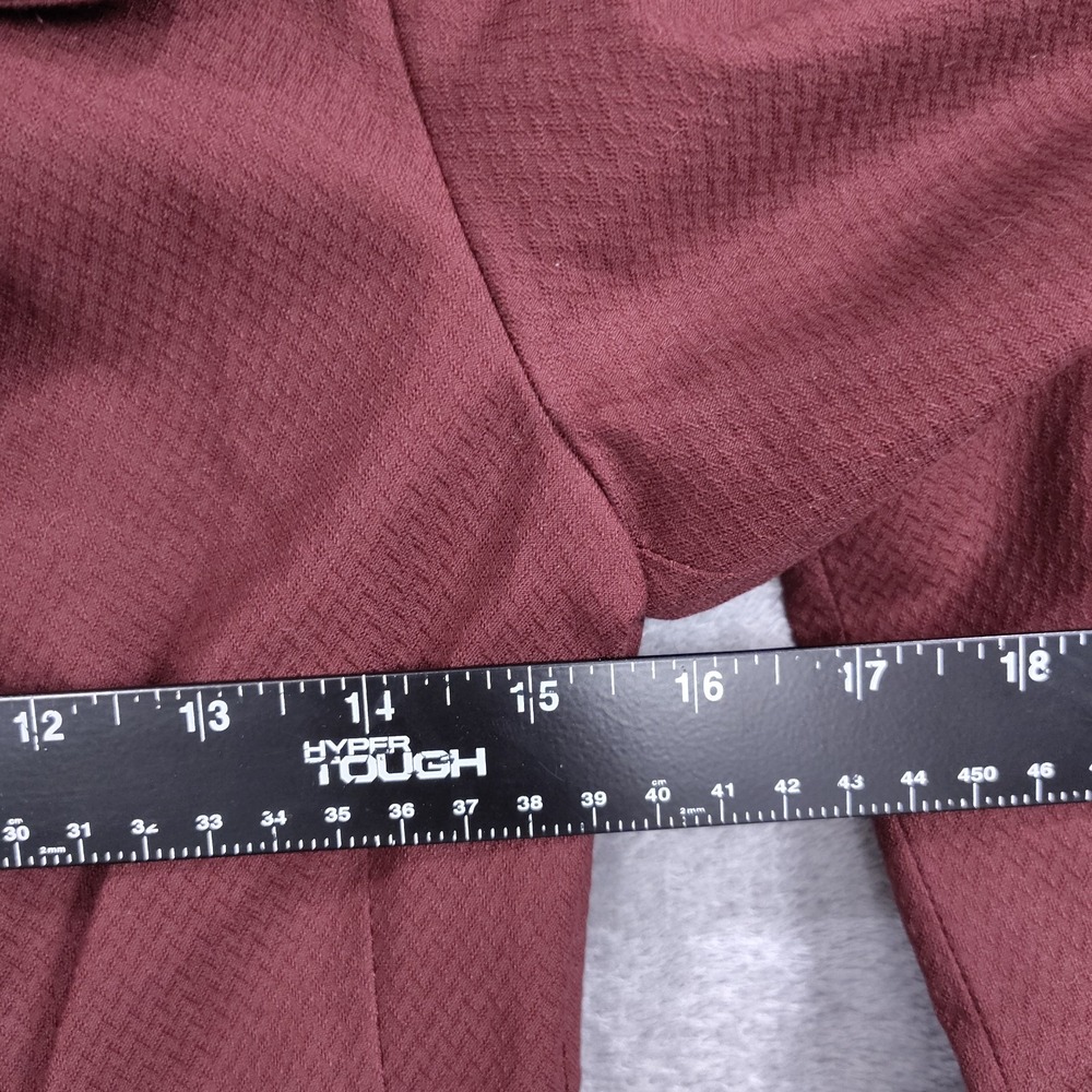 Banana Republic Burgundy Double Breasted Academia School Twee Blazer‎ Shacket 0 - Picture 5 of 11